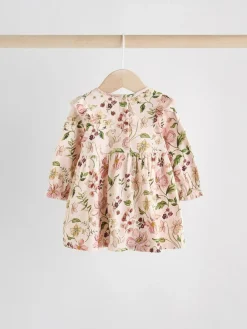 Best Next Baby Jersey Dresses 2 Pack (0mths-2yrs) Pink Floral/ Cream Ditsy