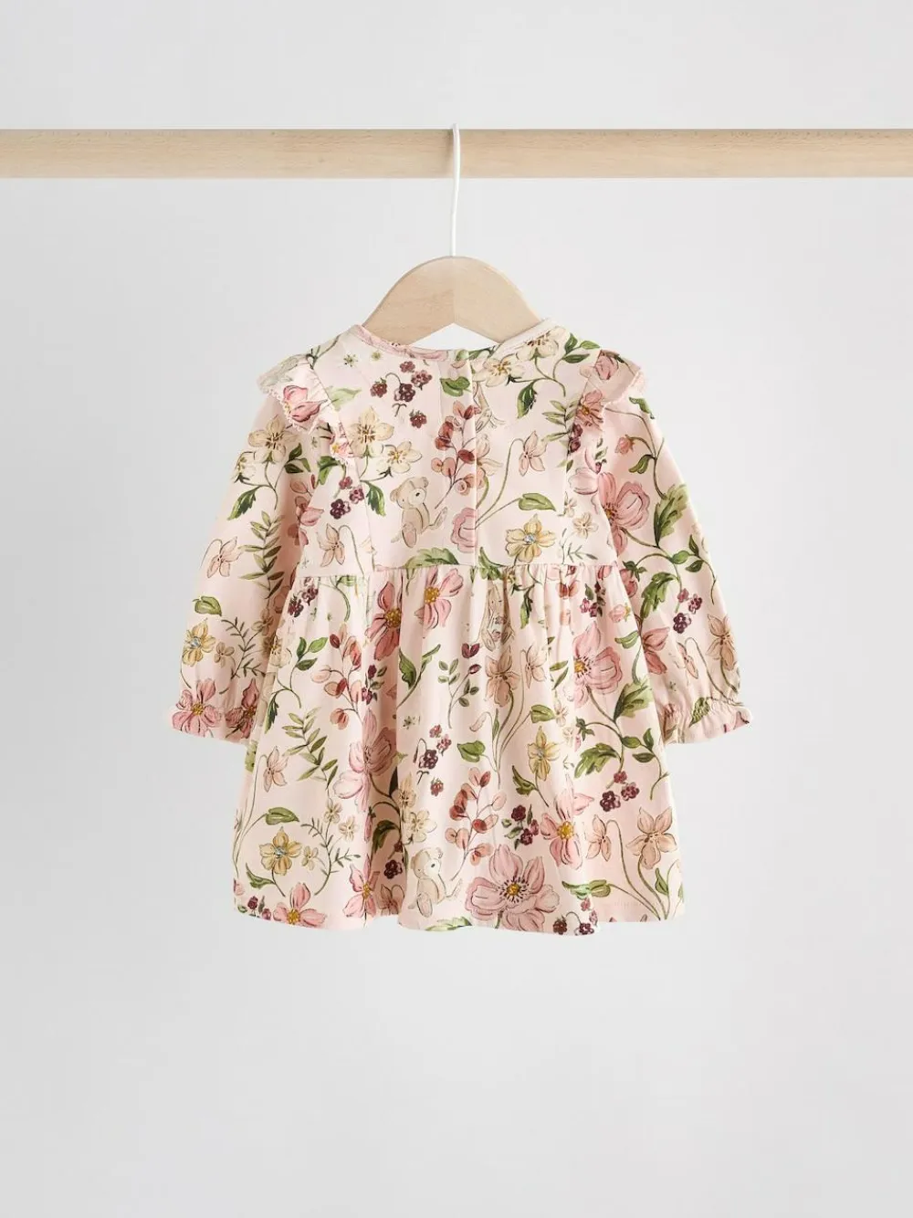 Best Next Baby Jersey Dresses 2 Pack (0mths-2yrs) Pink Floral/ Cream Ditsy