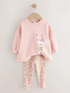 Next Frill Hem Sweatshirt & Leggings Set (3mths-7yrs)^ Baby Girls|Sweatshirts & Hoodies