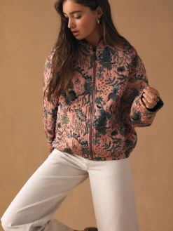 Next Floral Jacquard Bomber Jacket^Women Coats & Jackets|Coats & Jackets