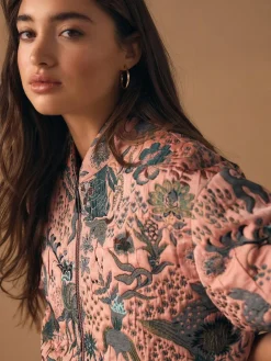 Next Floral Jacquard Bomber Jacket^Women Coats & Jackets|Coats & Jackets