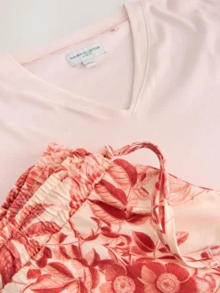 Next Pink Floral Kew Collection Long Sleeve Pyjamas^Women Nightwear|Pyjamas