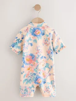 Next Pink Floral Print Sunsafe Swimsuit (3mths-10yrs)^ Swimwear|Swimwear