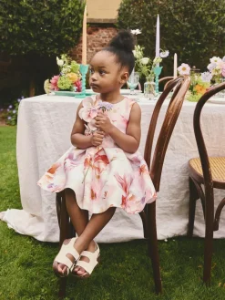 Clearance Next Scuba Occasion Dress (3mths-7yrs) Pink Floral