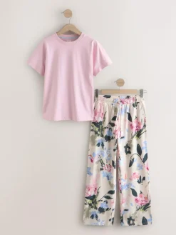 Discount Next Pink Floral Short Sleeve Pyjamas