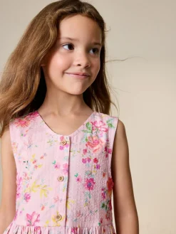 Next Stripe Short Sleeve Button Through Dress (3-16yrs)^ Dresses