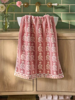 Outlet Next Floral Towel Pink