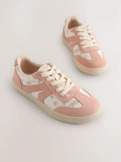 New Next Wide Fit (G) Retro Trainers Pink Floral