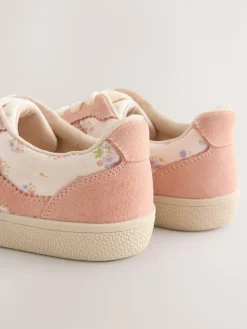 New Next Wide Fit (G) Retro Trainers Pink Floral