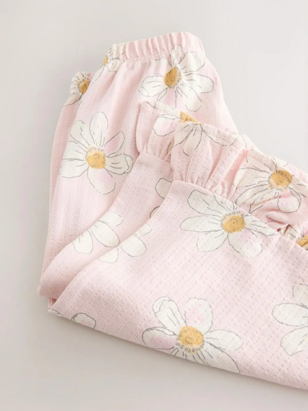 Next Pink Flower Wide Leg Frill Trousers (3mths-7yrs)^ Pants & Leggings|Pants & Leggings