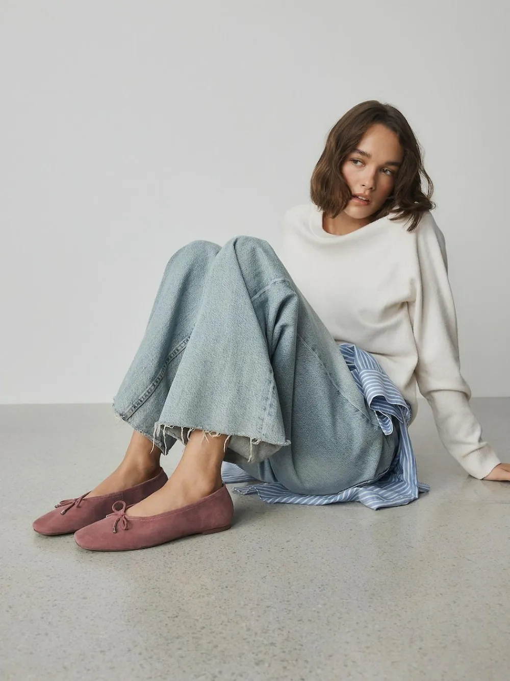 Next Forever Comfort® Suede High Cut Ballet Flats^Women Flats