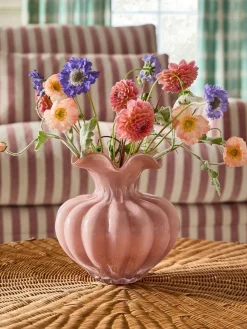 Discount Next Pink Frill Glass Vase