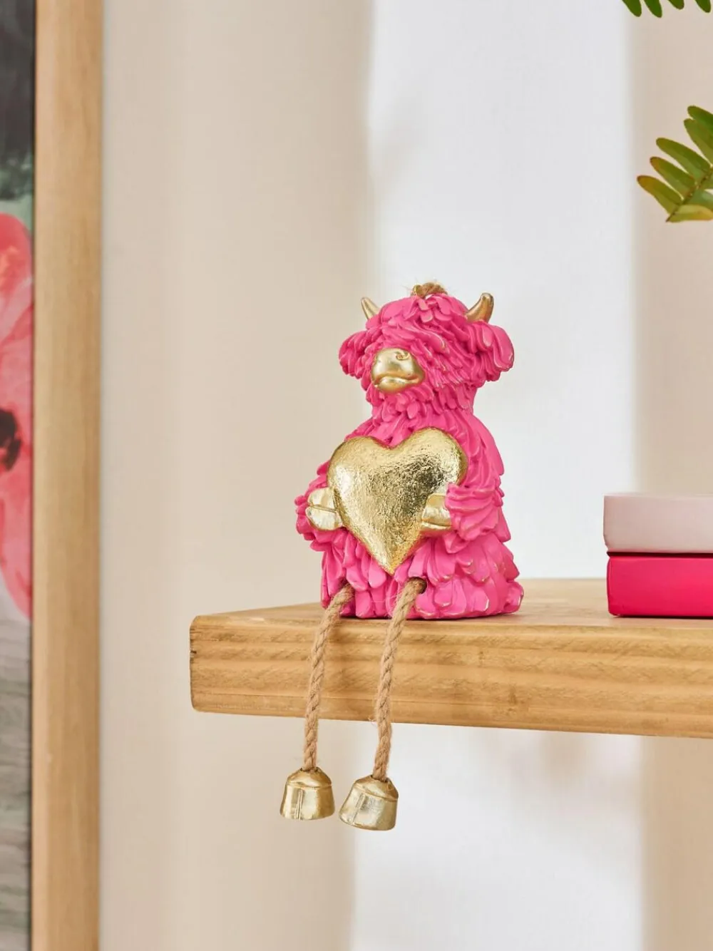 Hot Next Pink Hamish The Highland Cow Heart Hanging Decoration