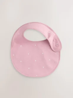 Next Pink Heart Baby Bibs 5 Pack^ Bibs|Newborn Accessories
