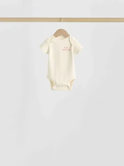 Next Pink Heart Baby Short Sleeve Bodysuits 5 Pack^ Baby Girls|Baby Girls