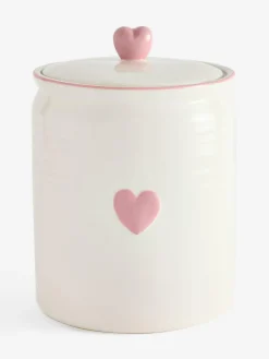 Hot Next Pink Heart Ceramic Bread Bin