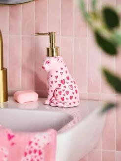 Clearance Next Pink Heart Cheetah Soap Dispenser
