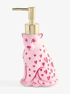 Clearance Next Pink Heart Cheetah Soap Dispenser