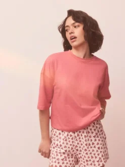 Discount Next Cotton Short Set Pyjamas Pink Heart