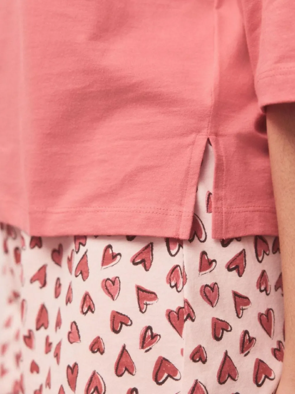 Discount Next Cotton Short Set Pyjamas Pink Heart