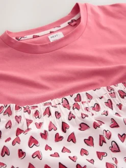 Discount Next Cotton Short Set Pyjamas Pink Heart