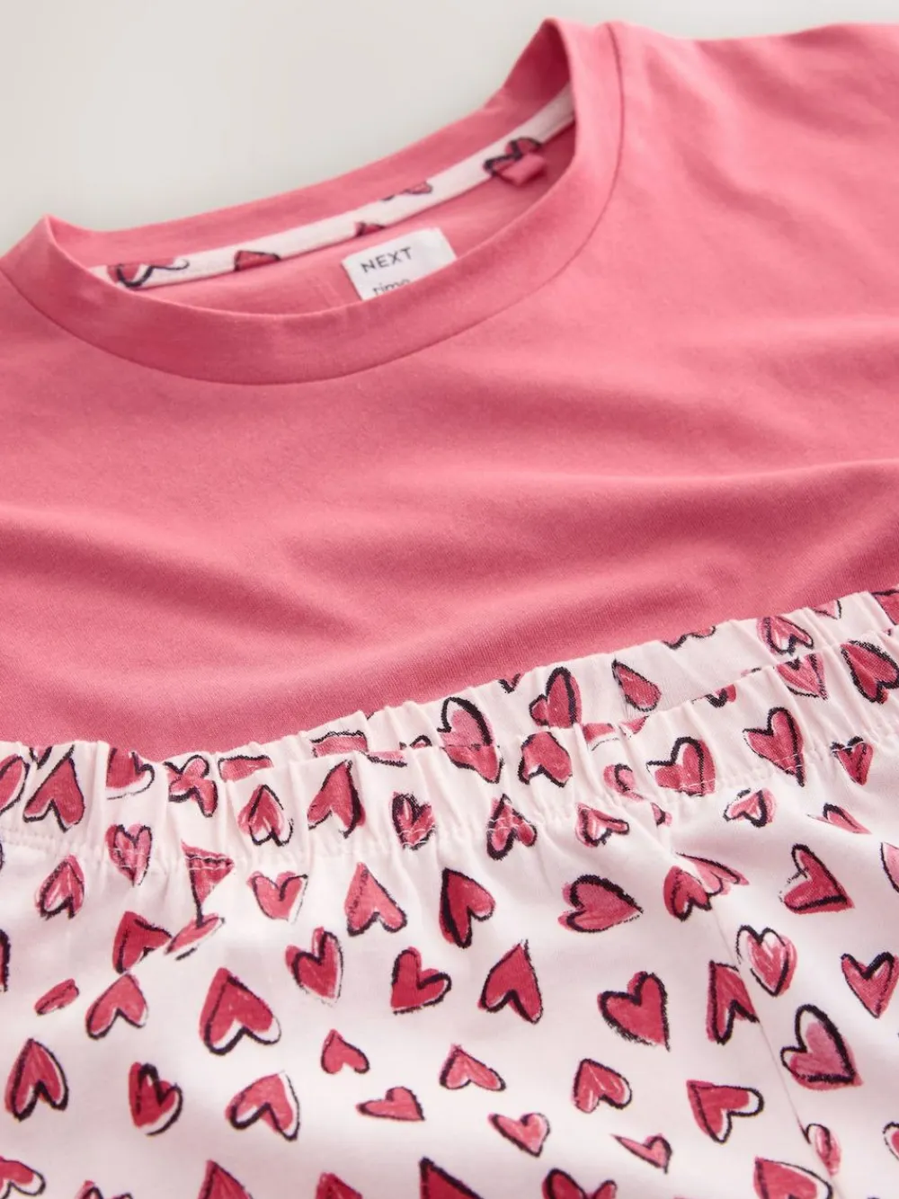 Discount Next Cotton Short Set Pyjamas Pink Heart