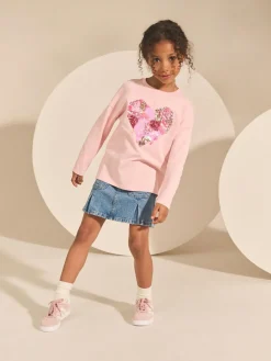 Next Long Sleeve Sequin Top (3-16yrs)^ Tops|T-Shirts