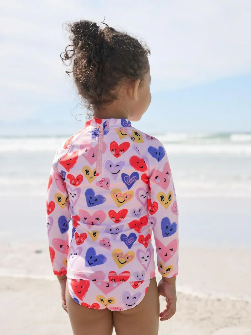 Hot Next Long Sleeve Sunsafe Swim Set (3mths-7yrs) Pink Heart