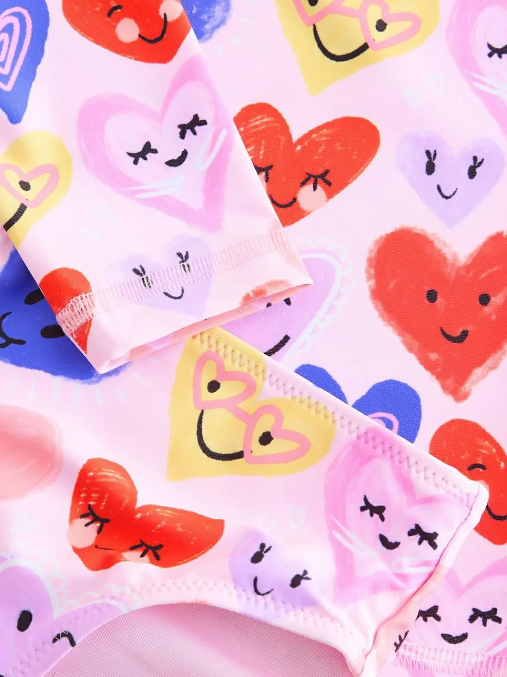 Hot Next Long Sleeve Sunsafe Swim Set (3mths-7yrs) Pink Heart