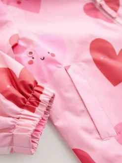 Next Pink Heart Shower Resistant Printed Cagoule Jacket (3mths-7yrs)^ Coats, Jackets & Pramsuits|Coats, Jackets & Pramsuits