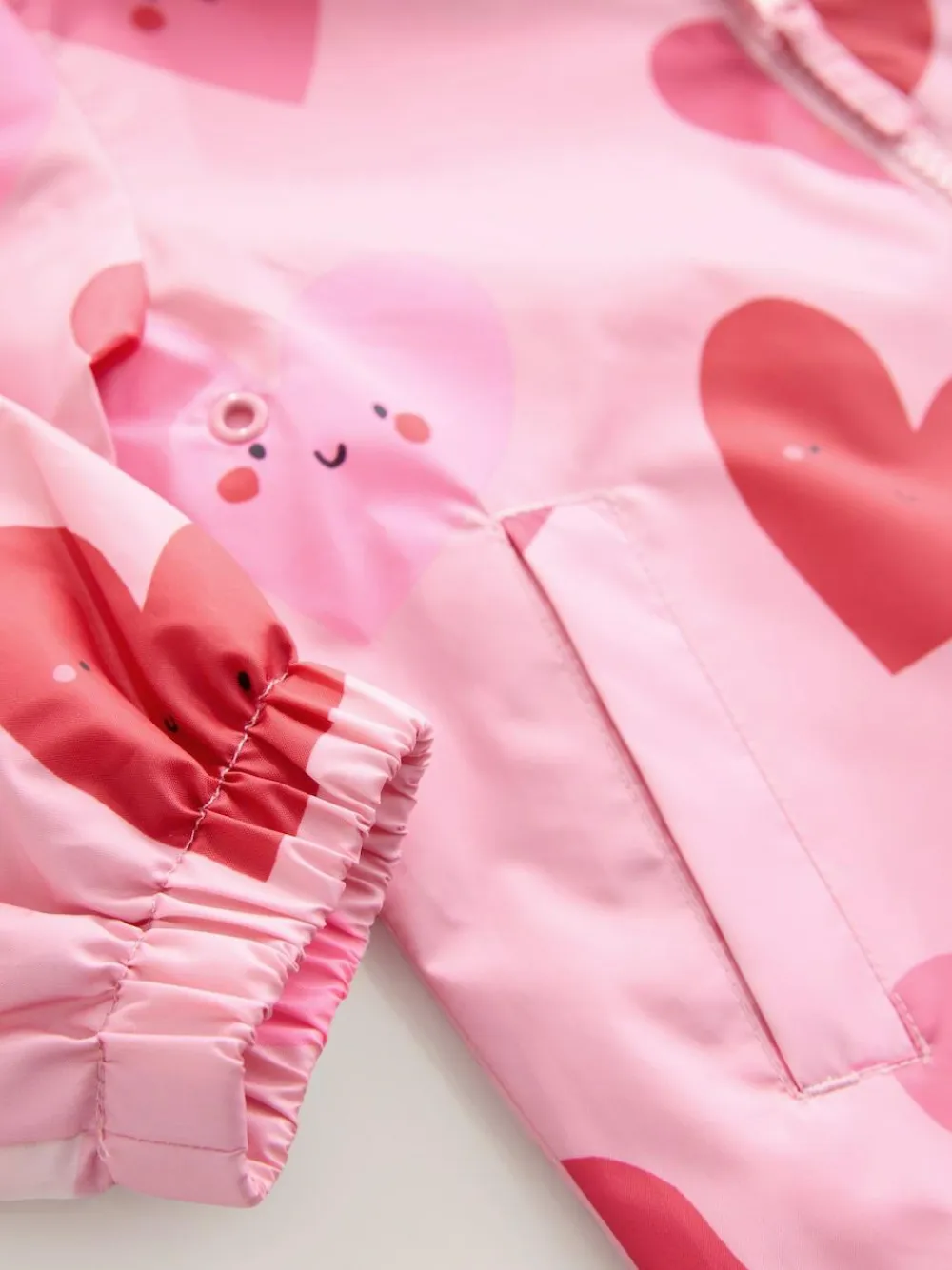 Next Pink Heart Shower Resistant Printed Cagoule Jacket (3mths-7yrs)^ Coats, Jackets & Pramsuits|Coats, Jackets & Pramsuits