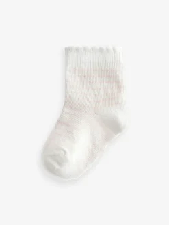 Discount Next Baby Socks 5 Pack (0mths-2yrs) Pink Heart Stripe