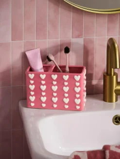 Sale Next Pink Heart Toothbrush Tidy