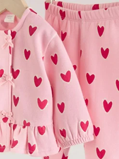 Next Pink Heart Top & Leggings Set 2 Piece (0mths-2yrs)^ Tops|Sets & Coords