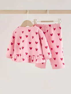 Next Pink Heart Top & Leggings Set 2 Piece (0mths-2yrs)^ Tops|Sets & Coords