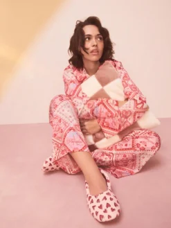 Next Pink Hearts Ballet Slippers^Women Slippers