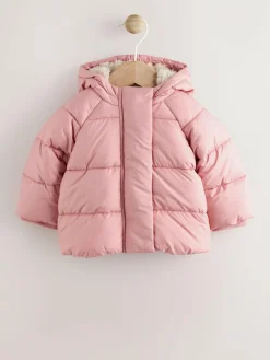 Best Next Hooded Baby Padded Jacket (0mths-2yrs) Pink