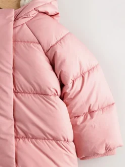 Best Next Hooded Baby Padded Jacket (0mths-2yrs) Pink