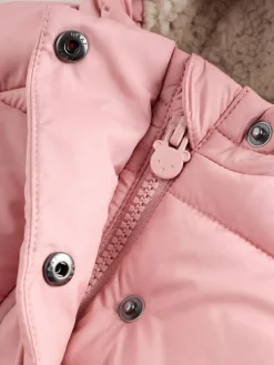 Best Next Hooded Baby Padded Jacket (0mths-2yrs) Pink