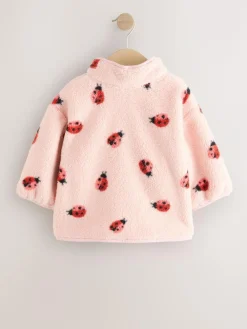 Next Half Popper Fleece (3mths-7yrs) Pink Ladybird
