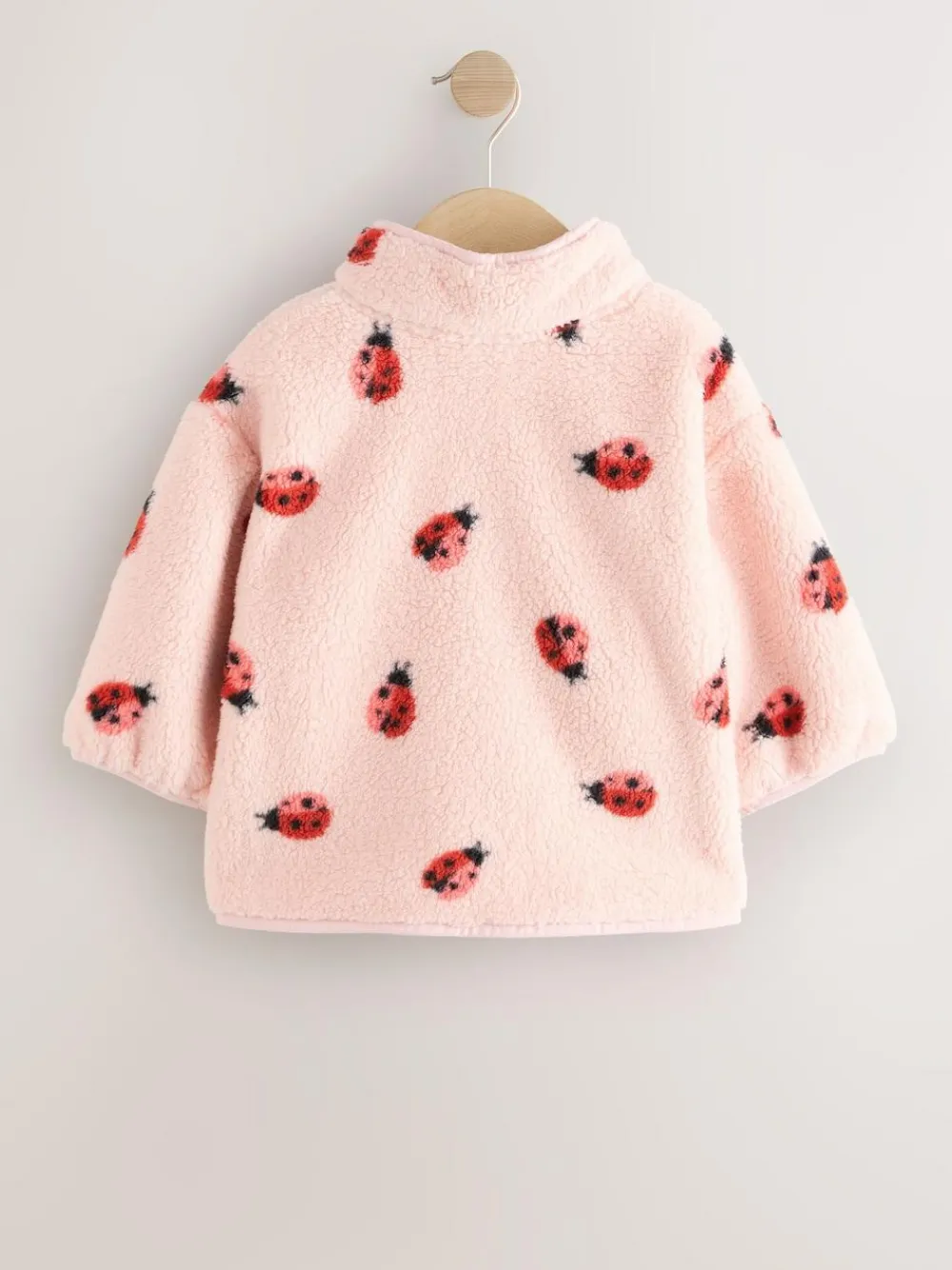 Next Half Popper Fleece (3mths-7yrs) Pink Ladybird
