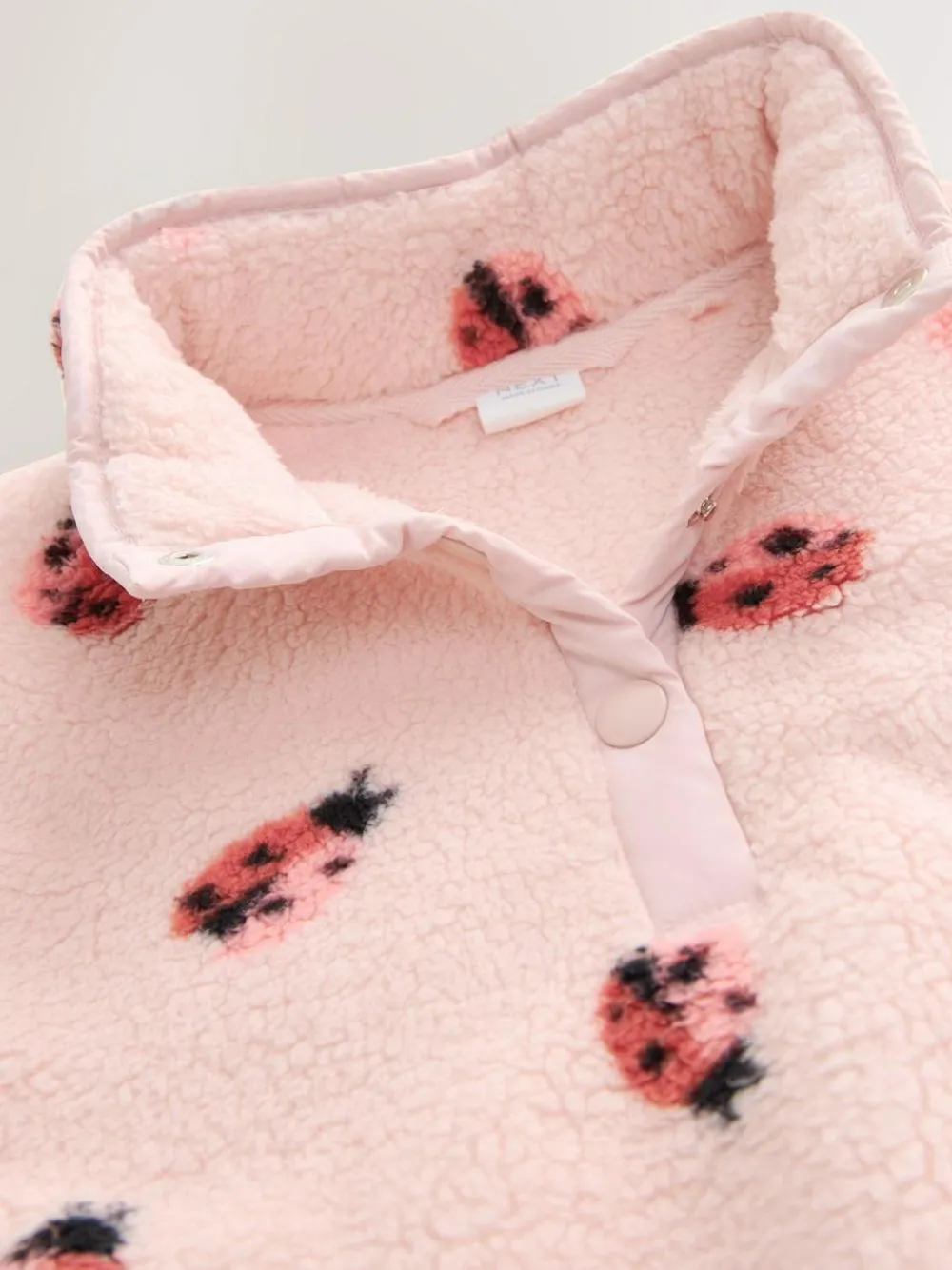 Next Half Popper Fleece (3mths-7yrs) Pink Ladybird