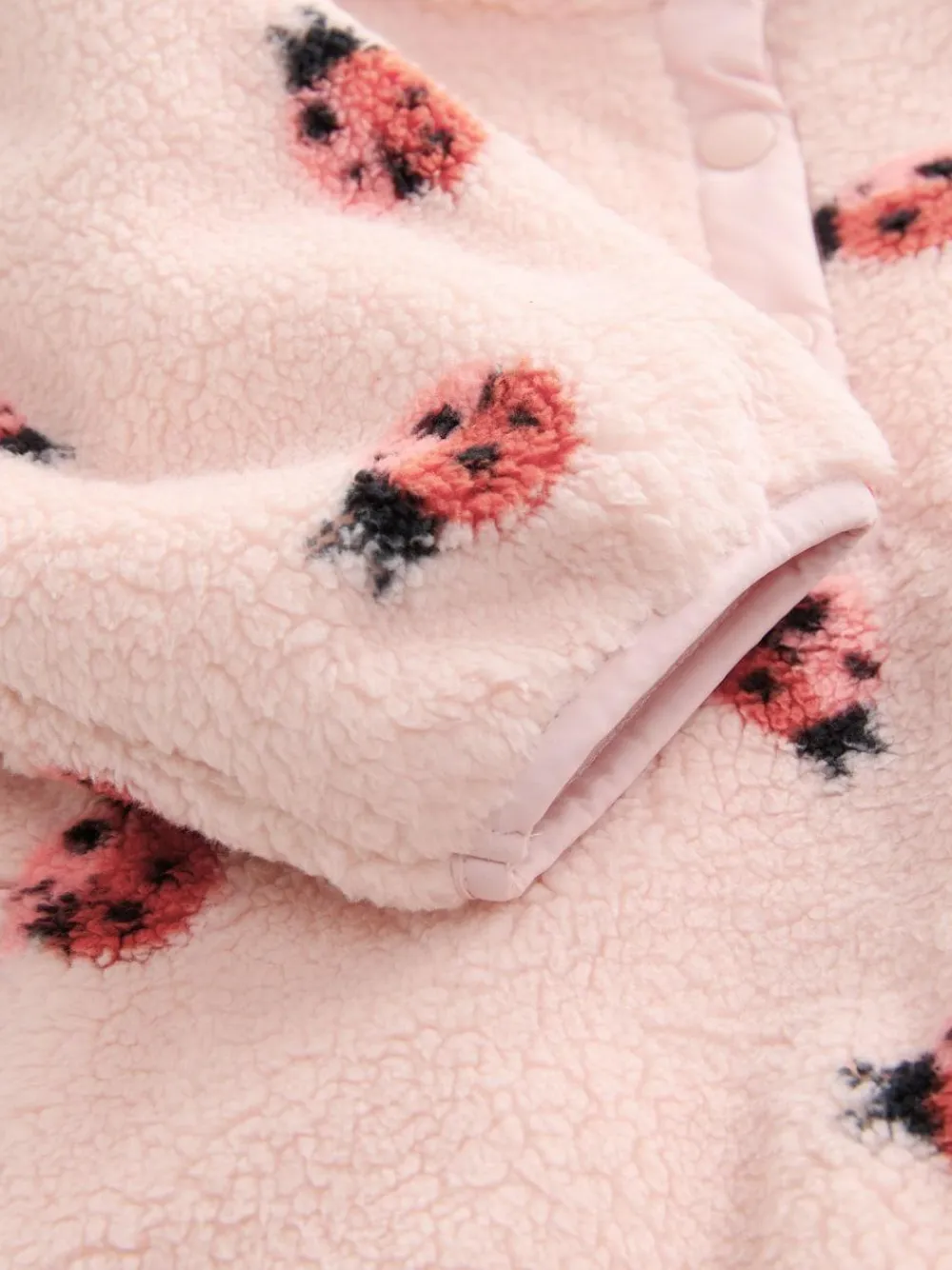 Next Half Popper Fleece (3mths-7yrs) Pink Ladybird