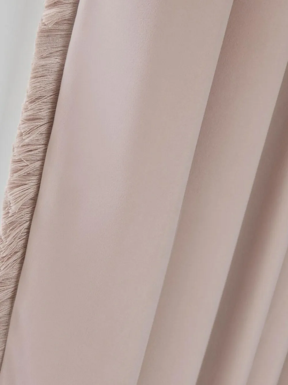 Next Pink Light Rose Matte Velvet Fringe Blackout/Thermal Eyelet Curtains^ Curtains & Blinds