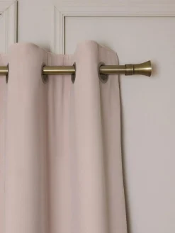 Next Pink Light Rose Matte Velvet Fringe Blackout/Thermal Eyelet Curtains^ Curtains & Blinds