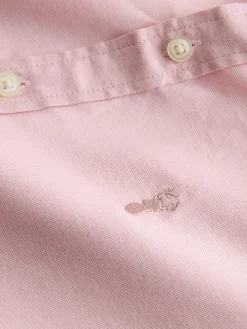 Next Pink Logo Short Sleeve Cotton Rich Oxford Shirt (3-16yrs)^BOY Shirts