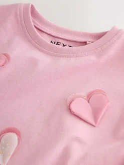 Next Long Sleeve Mesh Heart Appliqué Top (3mths-7yrs)^ Cosy Club