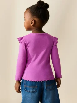 Next Long Sleeve Ribbed Frill Top (3mths-7yrs)^ Tops|Nightwear
