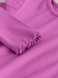 Next Long Sleeve Ribbed Frill Top (3mths-7yrs)^ Tops|Nightwear