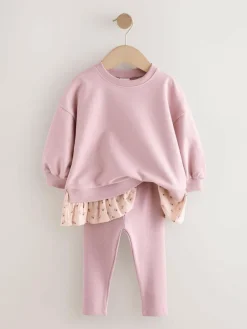 Best Next Long Sleeve Top and Leggings Set (3mths-7yrs) Pink